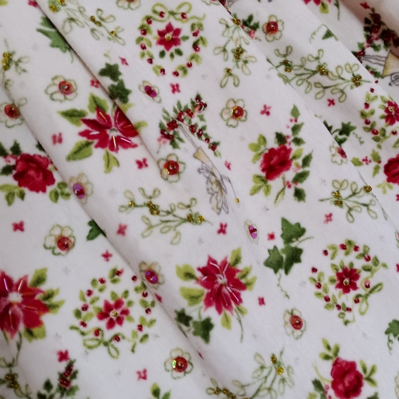 Trish Scully Child Velvet Dress with Red Fur, Sequin & Bead Trim 24 Months - Picture 5 of 15